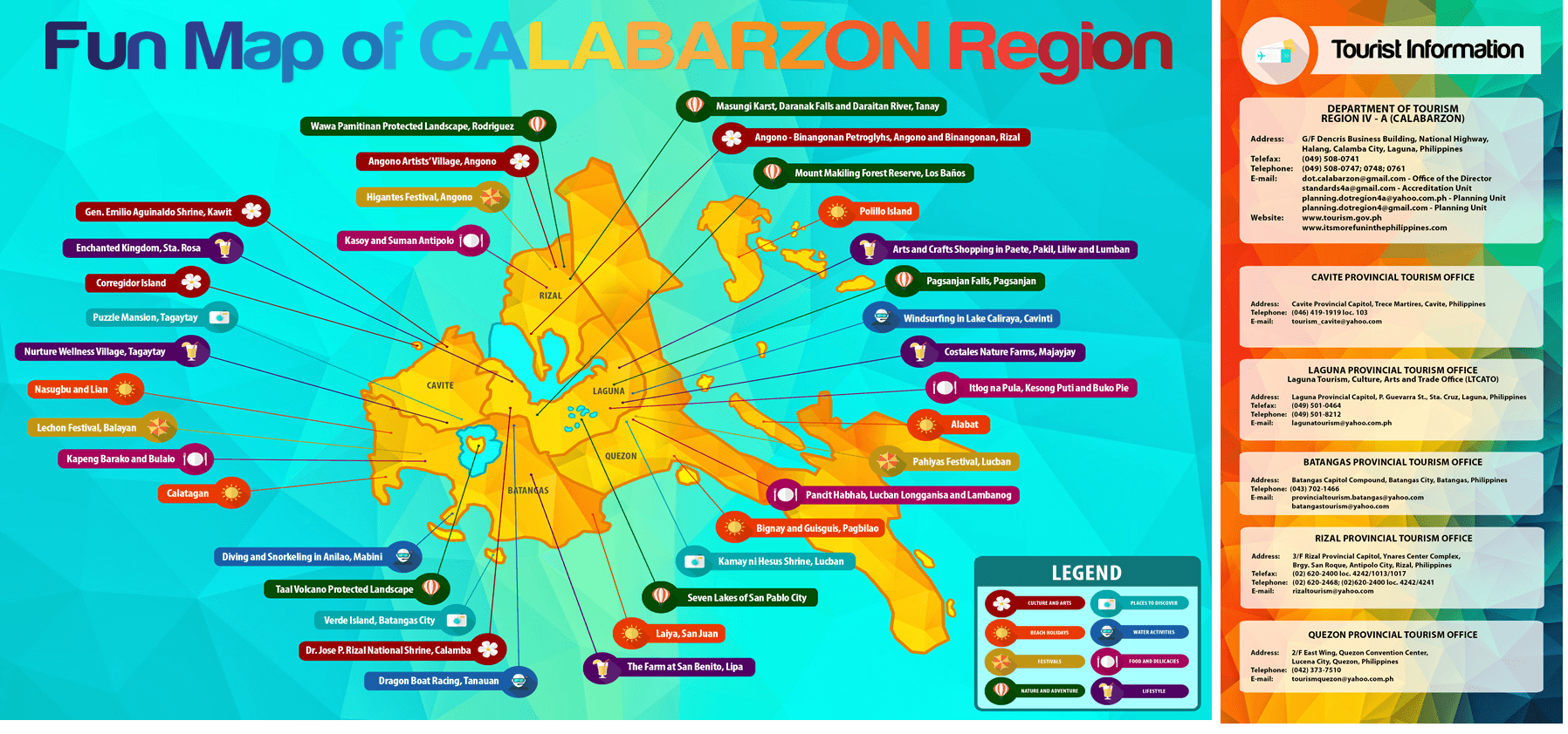 Fun Map of CALABARZON Region